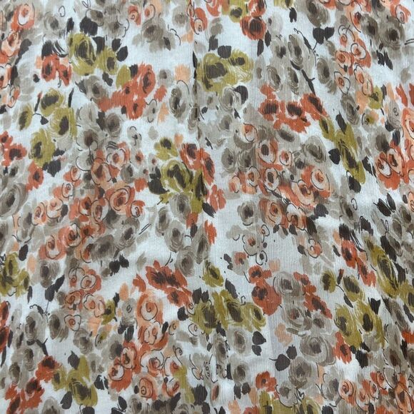 L'AGENCE Orange Fall Floral Print Knee-Length Midi Dress - Picture 5 of 16